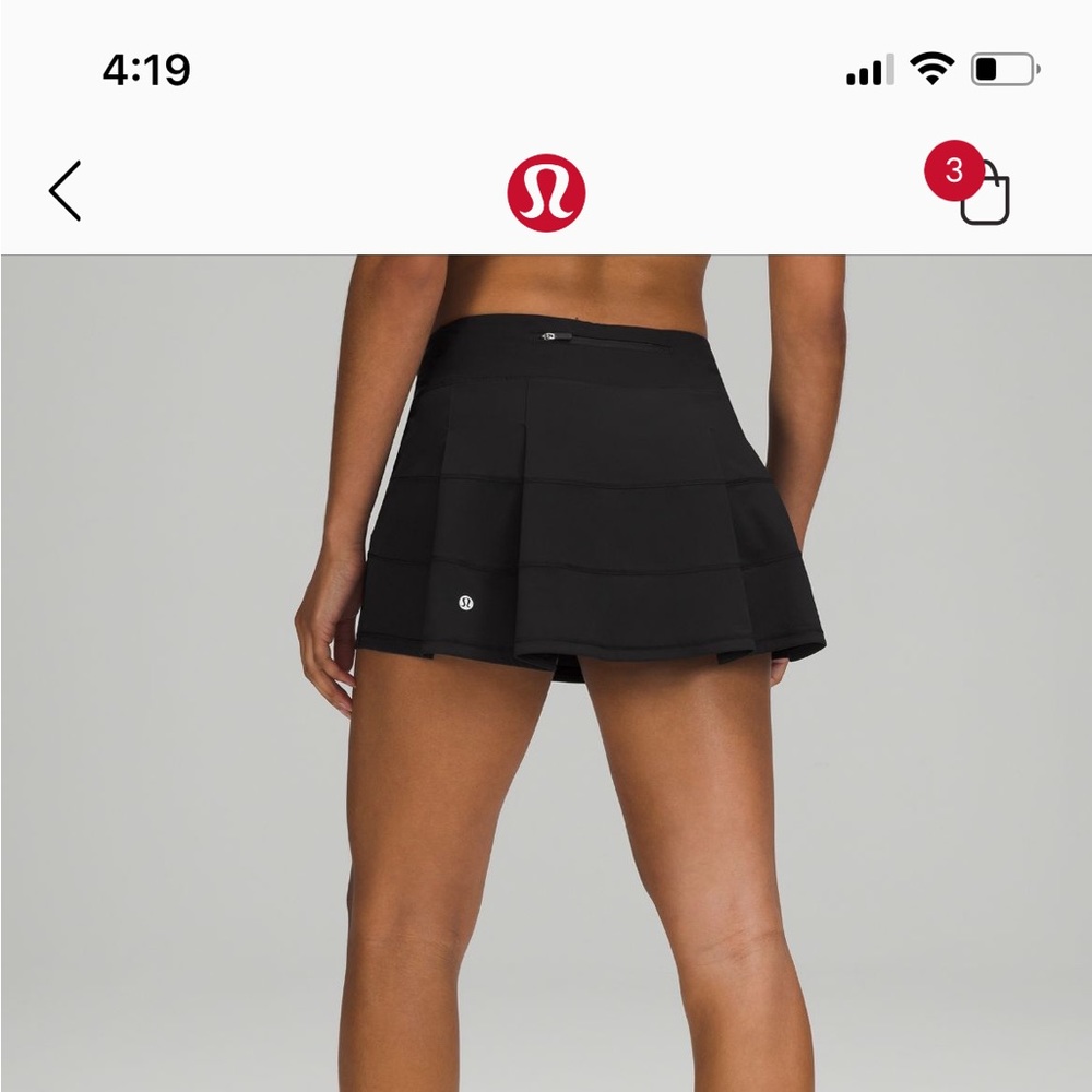 Lululemon Pace rival Mid-Rise skirt black women’s 6